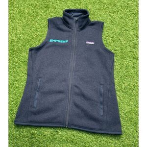 Patagonia Better Sweater Blue Fleece VEST JACKET women’s sz S WITH LOGO